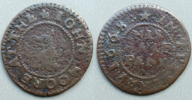 Foots Cray, John Moore 1668 halfpenny